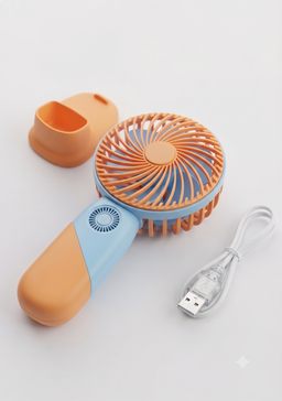 Portable Handheld Mini Fan (or USB Rechargeable Desktop Cooling Fan with Base/Phone Holder).