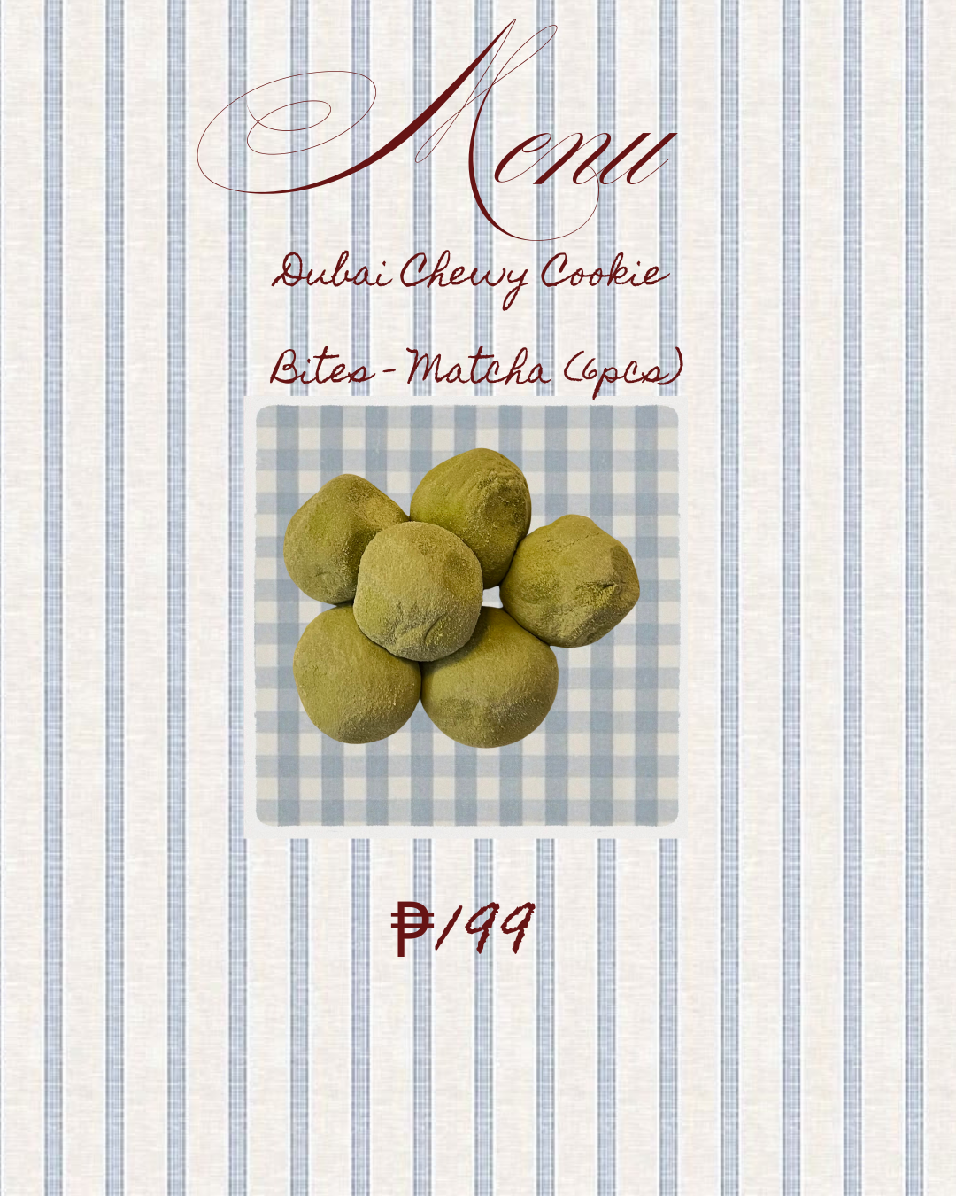 Dubai Chewy Cookie Bites - Matcha Pistachio