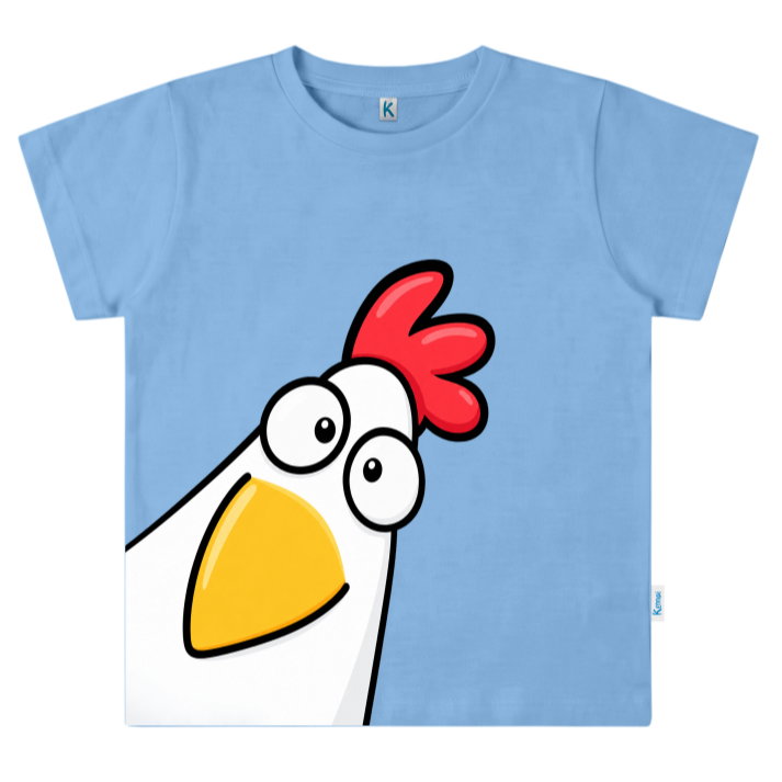 KAOS ATASAN PENDEK SERIES FACE CUTE 09 CHIKEN SIDE_0