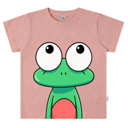 KAOS ATASAN PENDEK SERIES FACE CUTE 09 LOOKING UP FROG