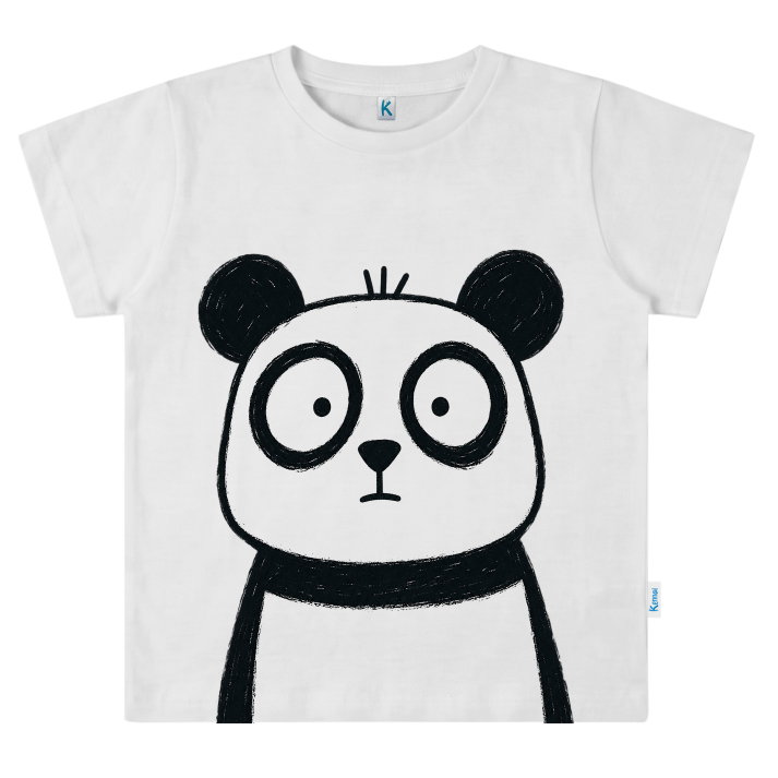 KAOS ATASAN PENDEK SERIES FACE CUTE 09 STAND PANDA_0