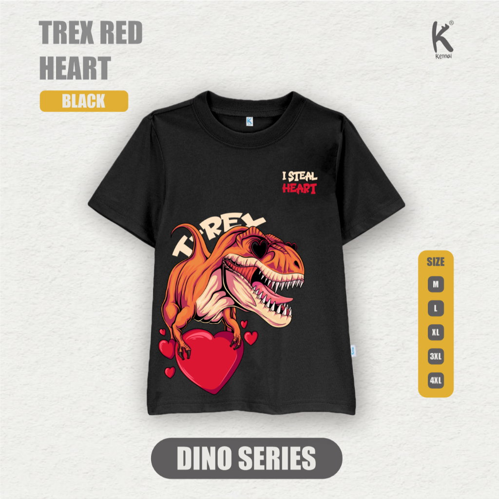 KAOS ATASAN DINO REX RED HEART_0