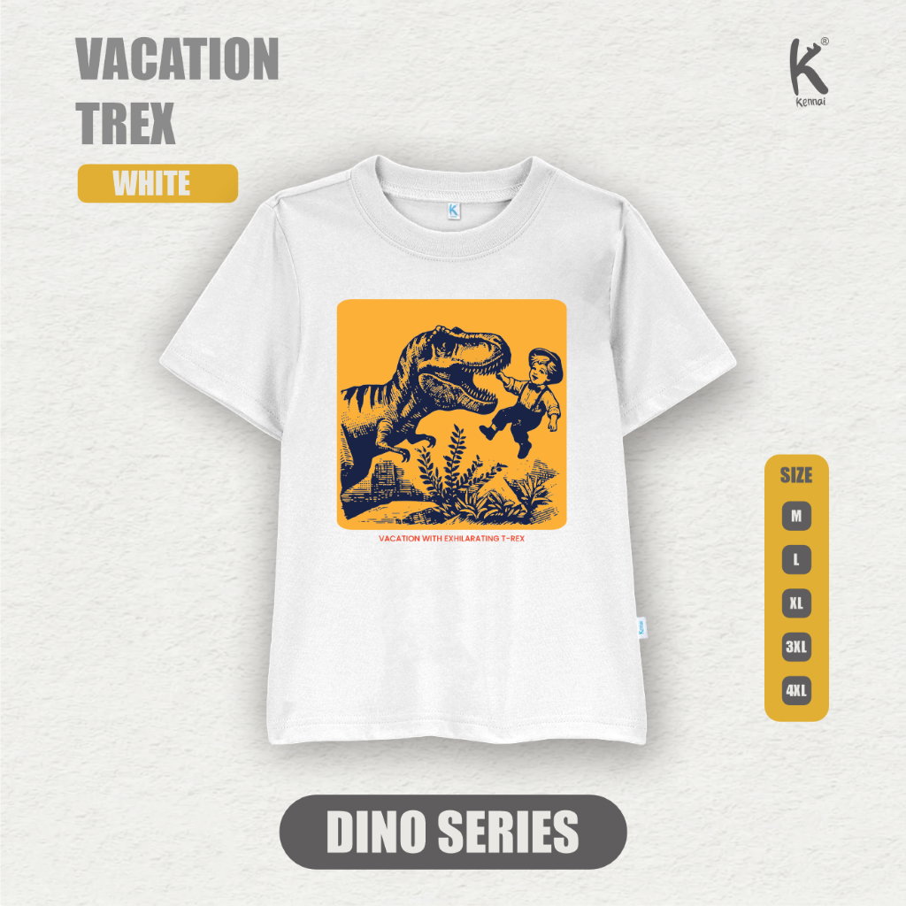 KAOS ATASAN DINO REX VACATION TREX