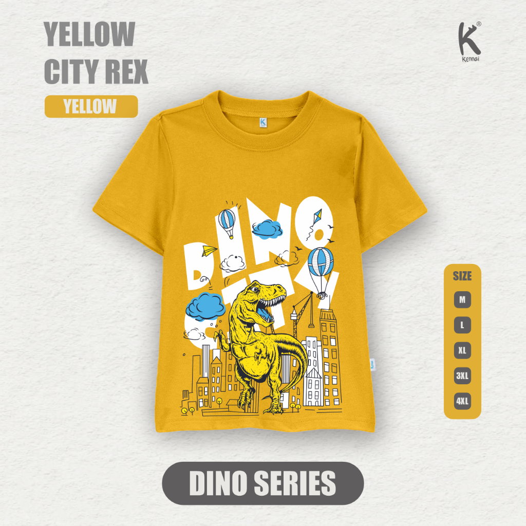 KAOS ATASAN DINO REX YELLOW CITY REX_0