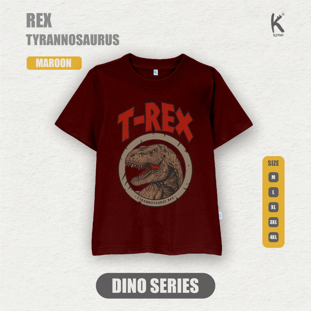 KAOS ATASAN DINO REX TYRANOSAURUS