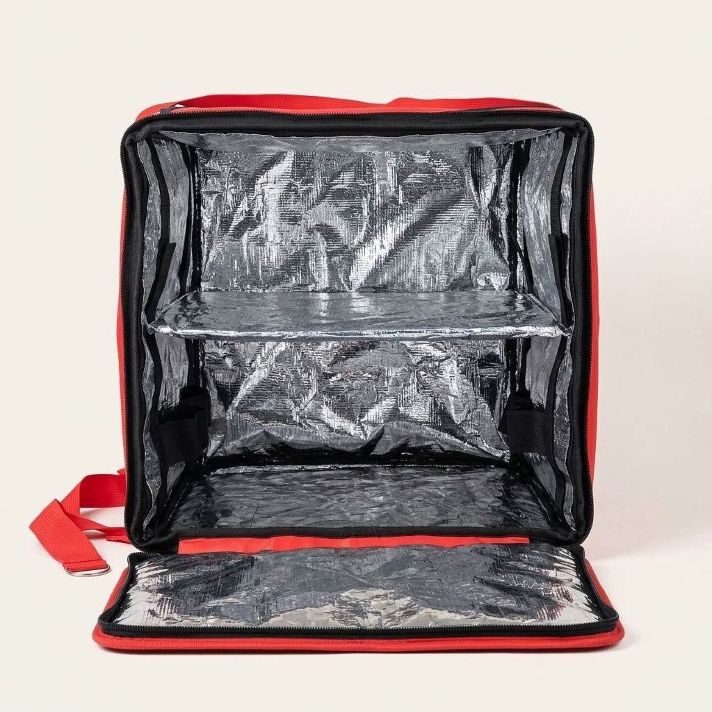 Large Pizza & Cake Delivery Bag Red_3