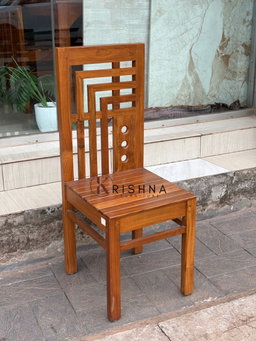  GEOMETRIC HIGH-BACK DINING CHAIR 