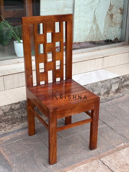 CHECKERED I LATTICE HIGH-BACK DINING CHAIR  
