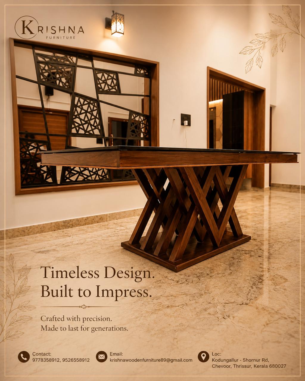 DESIGNER ARCHITECTURAL DINING TABLE