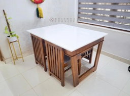 SPACE-SAVING 4-SEATER DINING TABLE SET
