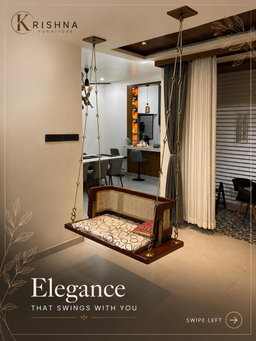 INDOOR WOODEN SWING (JHULA)