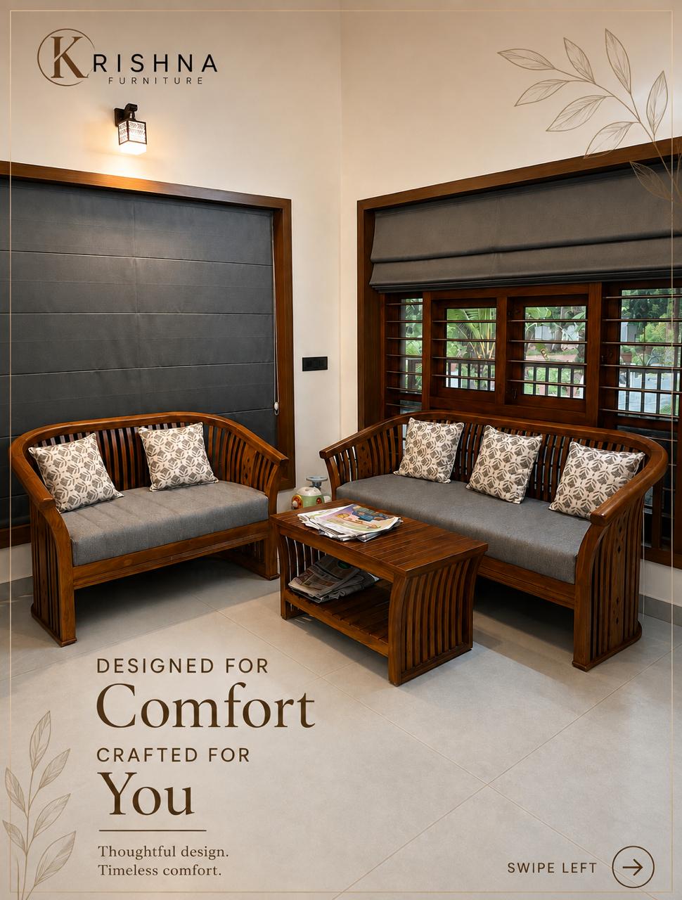 HANDCRAFTED SOLID WOOD SOFA_0