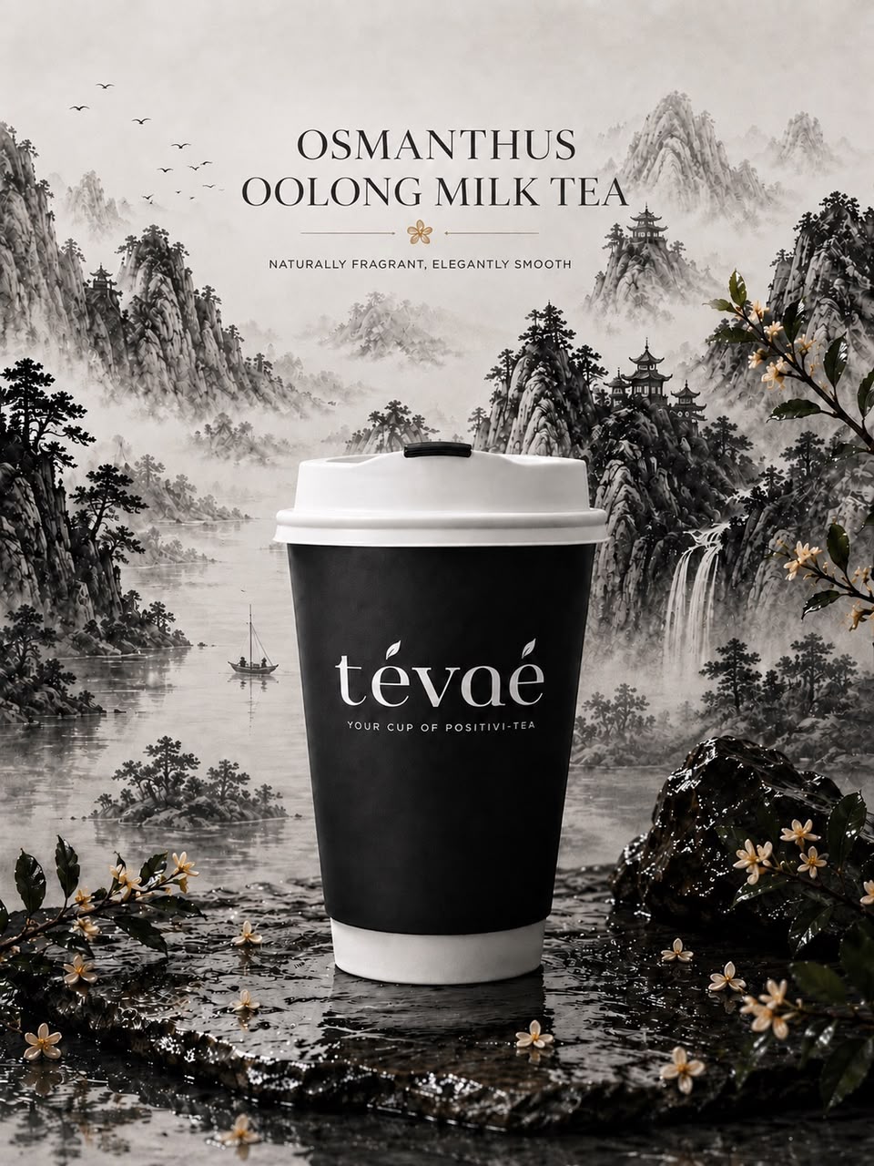 Osmanthus oolong milk tea