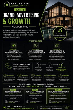 Module 8 à 10 REAL ESTATE CONTENT MACHINE — BRAND, ADVERTISING & GROWTH