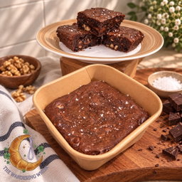 Sea Salt Walnut Dark Choc Brownie 4x4"