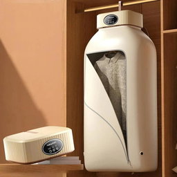 A portable, folding clothes dryer