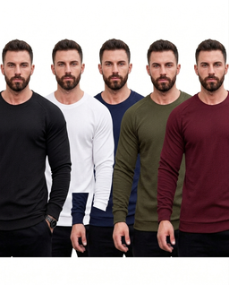 Men's Cotton Round- neck t shirts. Black, White , Brown, Yellow , Red color