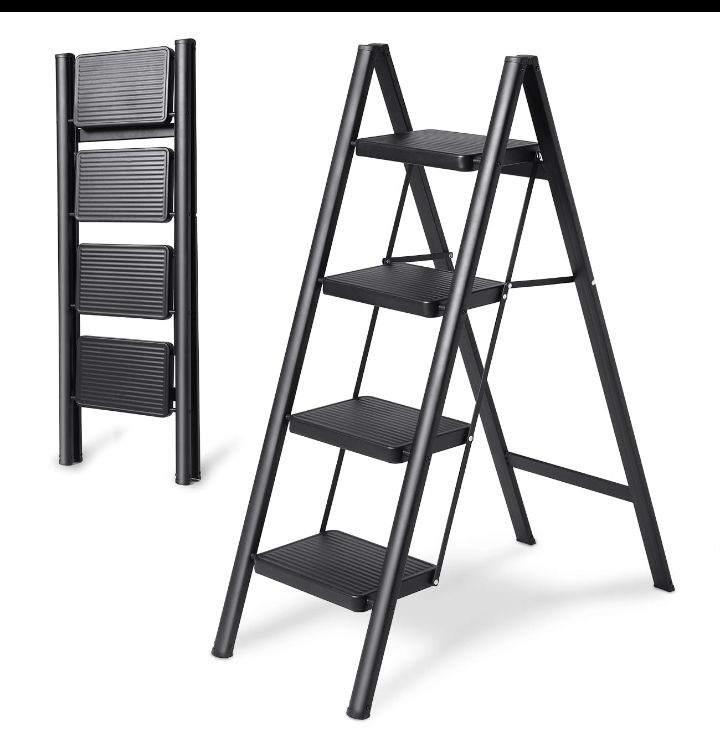 A 4-step folding stepladder