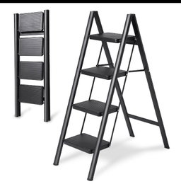 A 4-step folding stepladder