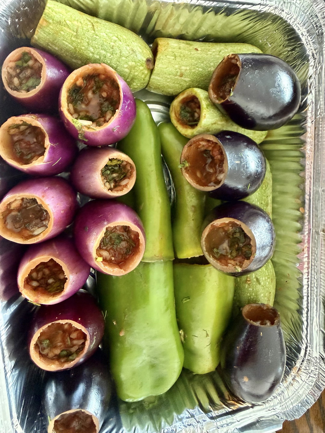 Stuffed mix (kosa, eggplant, green peppers)