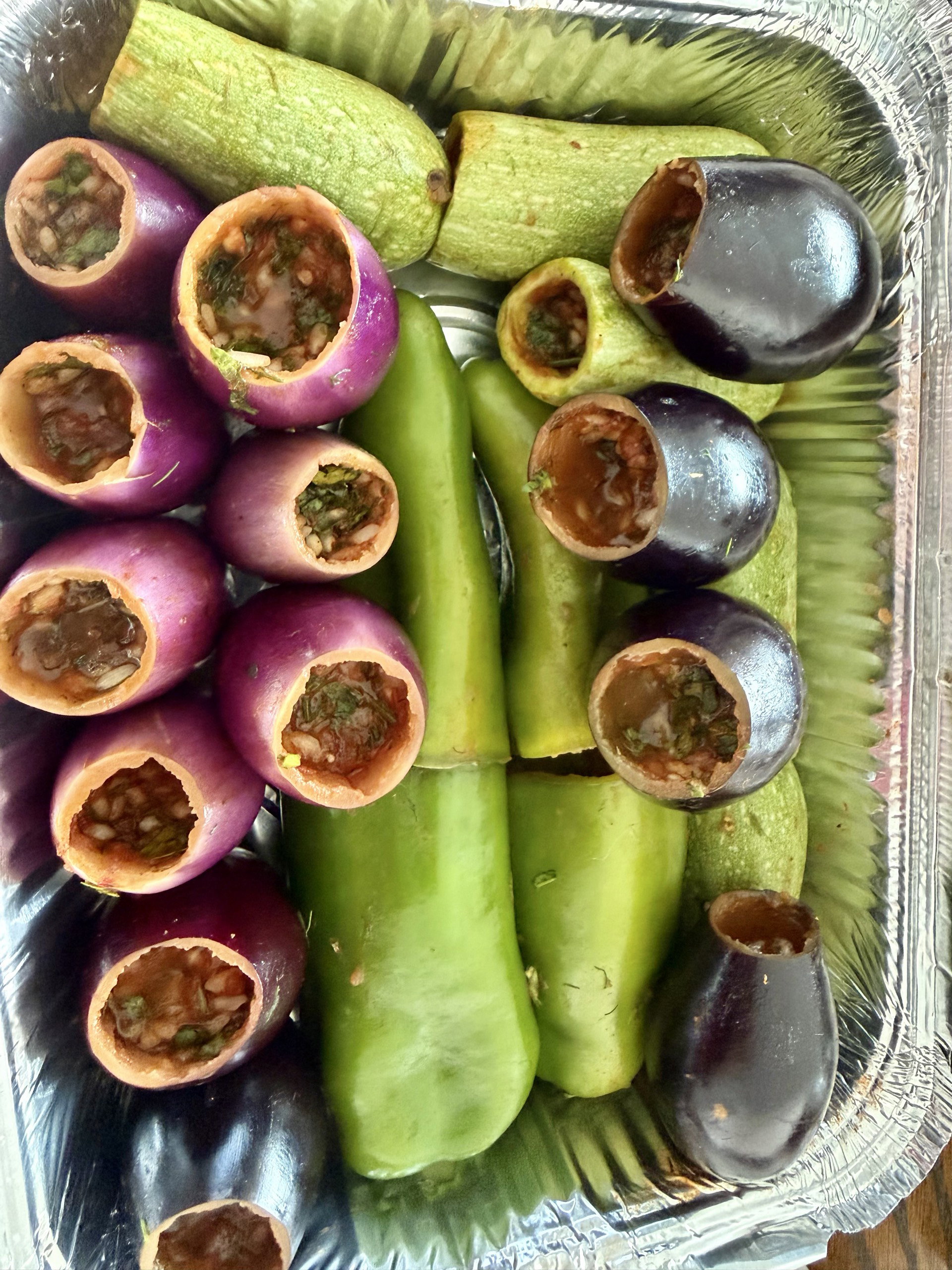 Stuffed mix (kosa, eggplant, green peppers)