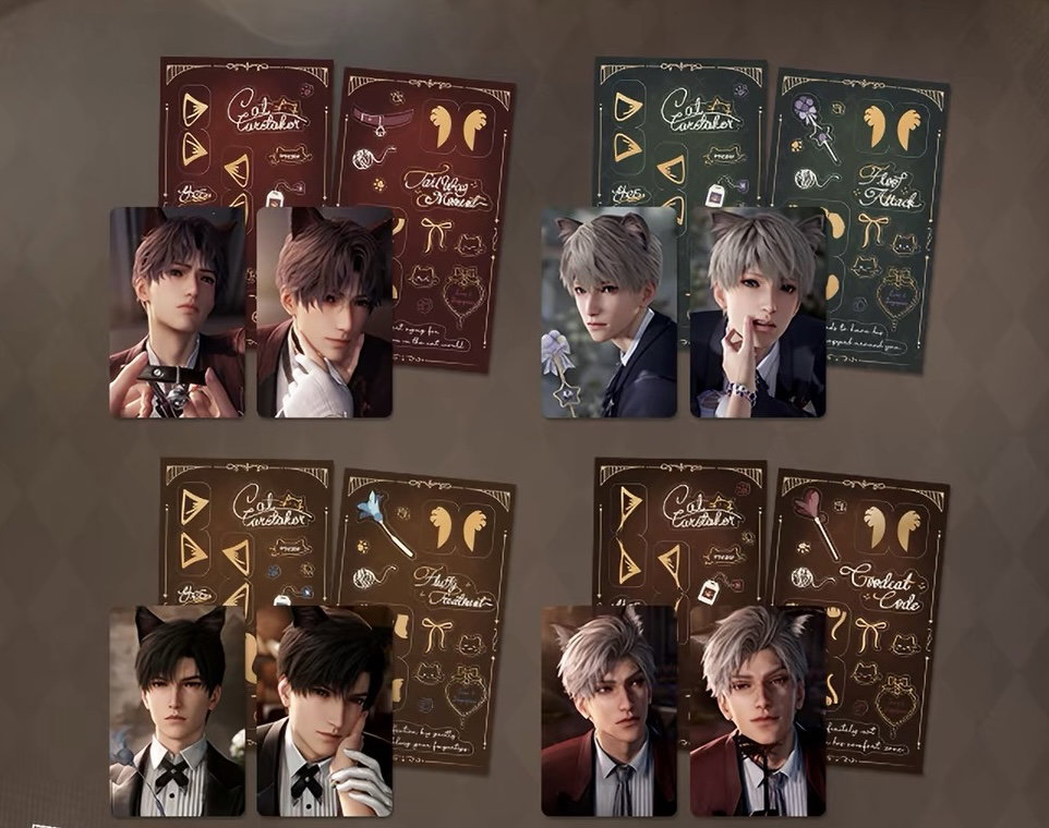 Love and deepspace “Yes, Cat care taker series” Mini Card set_0