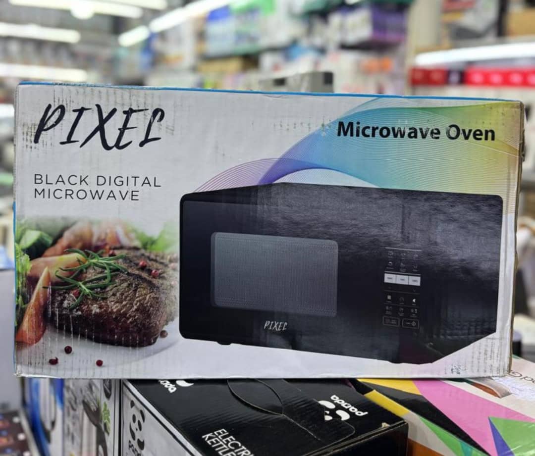 A Pixel Black Digital Microwave Oven 20L