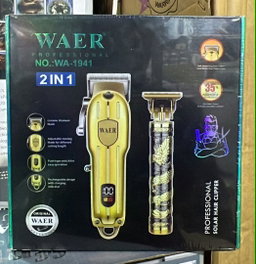 WAER Professional 2 IN 1 Solar Hair Clipper set (Model NO.: WA-1941)