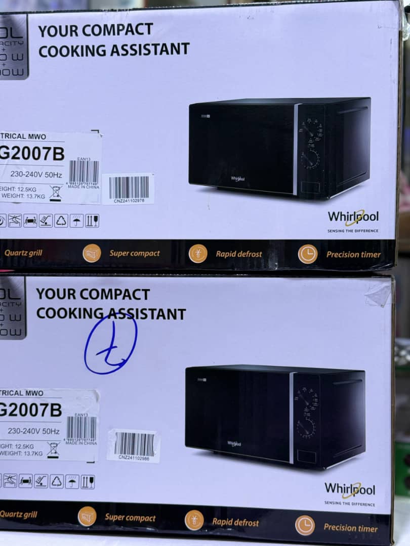 Whirlpool MG2007B 20L Microwave Oven with Grill_0