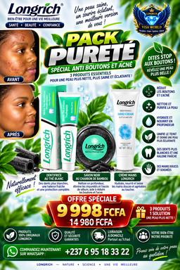 Packs pureté Quinto tâches bouton acné 