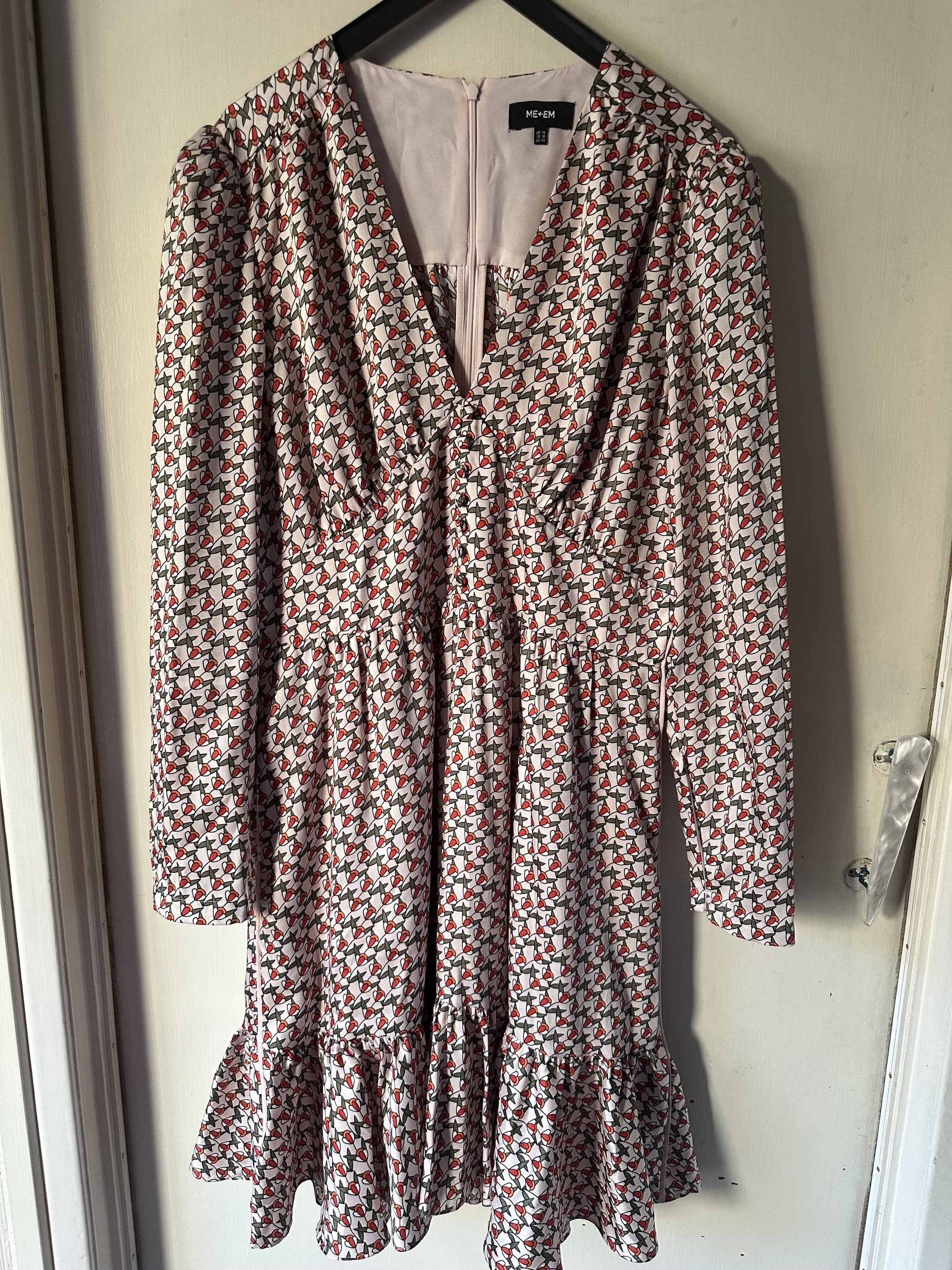 ME+EM Natural Tulip Geo Print Mini Dress _2