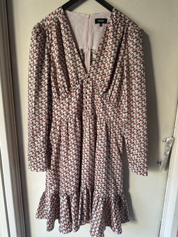 ME+EM Natural Tulip Geo Print Mini Dress 
