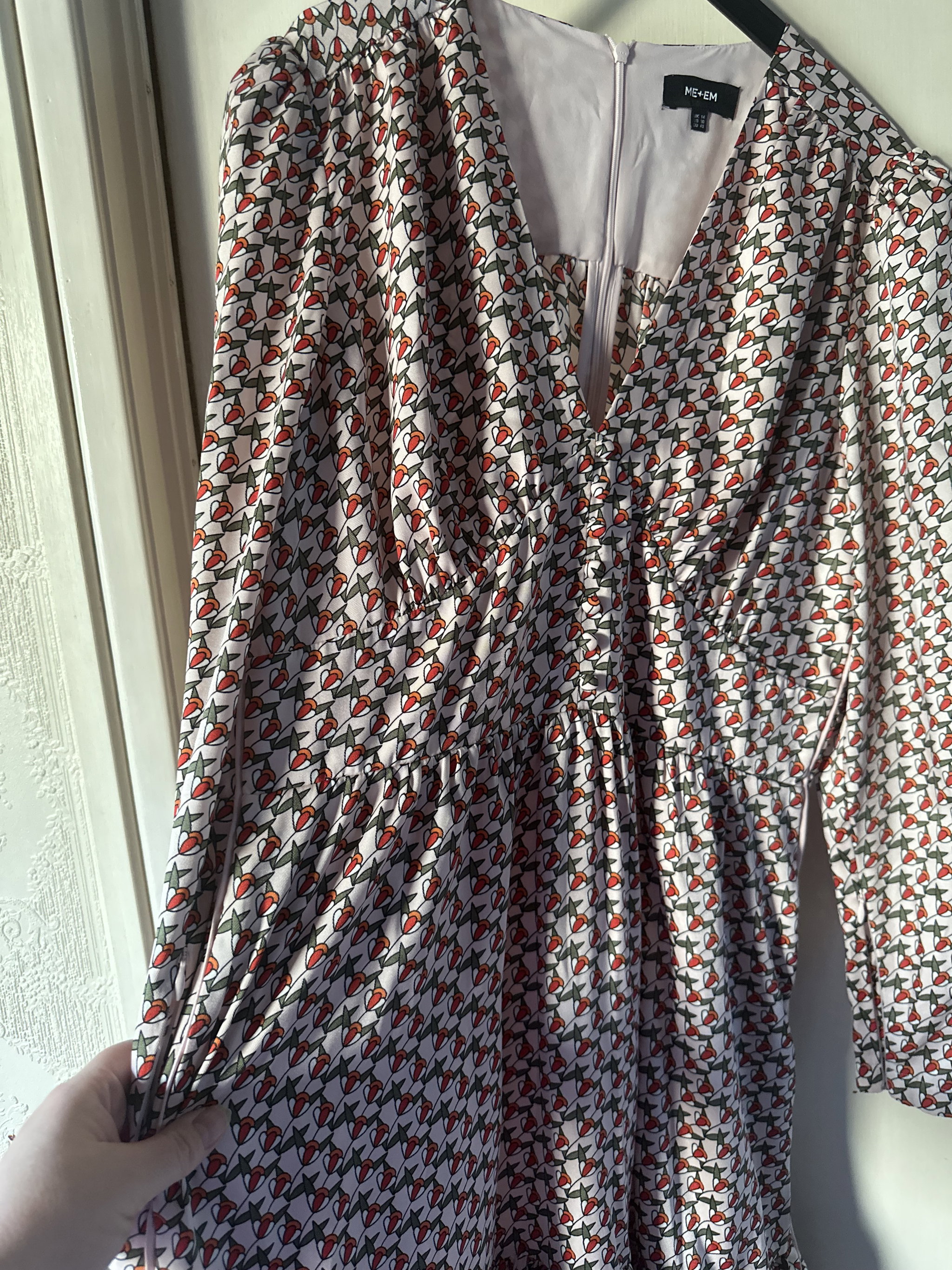 ME+EM Natural Tulip Geo Print Mini Dress _6