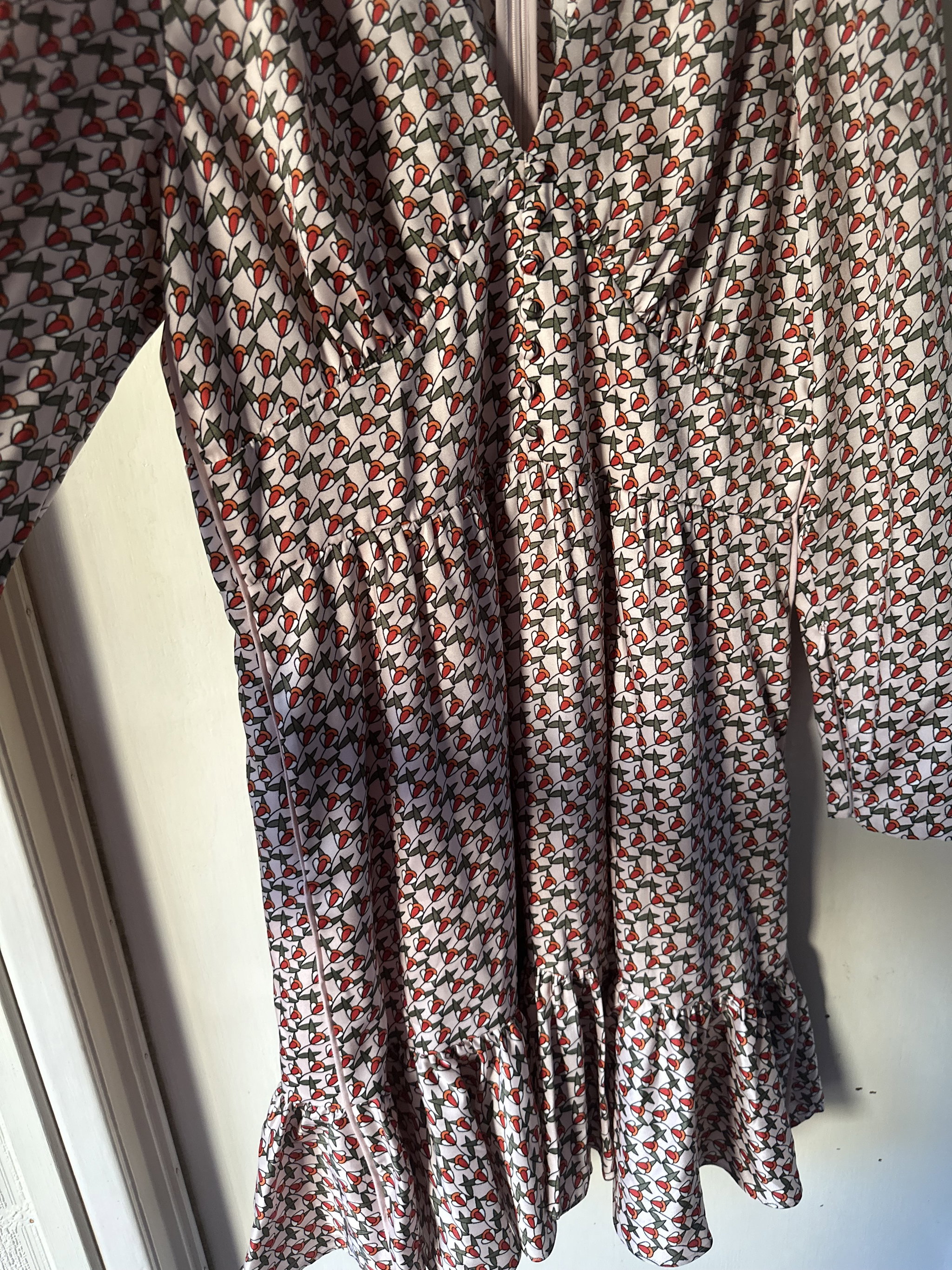 ME+EM Natural Tulip Geo Print Mini Dress _4