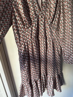 ME+EM Natural Tulip Geo Print Mini Dress 