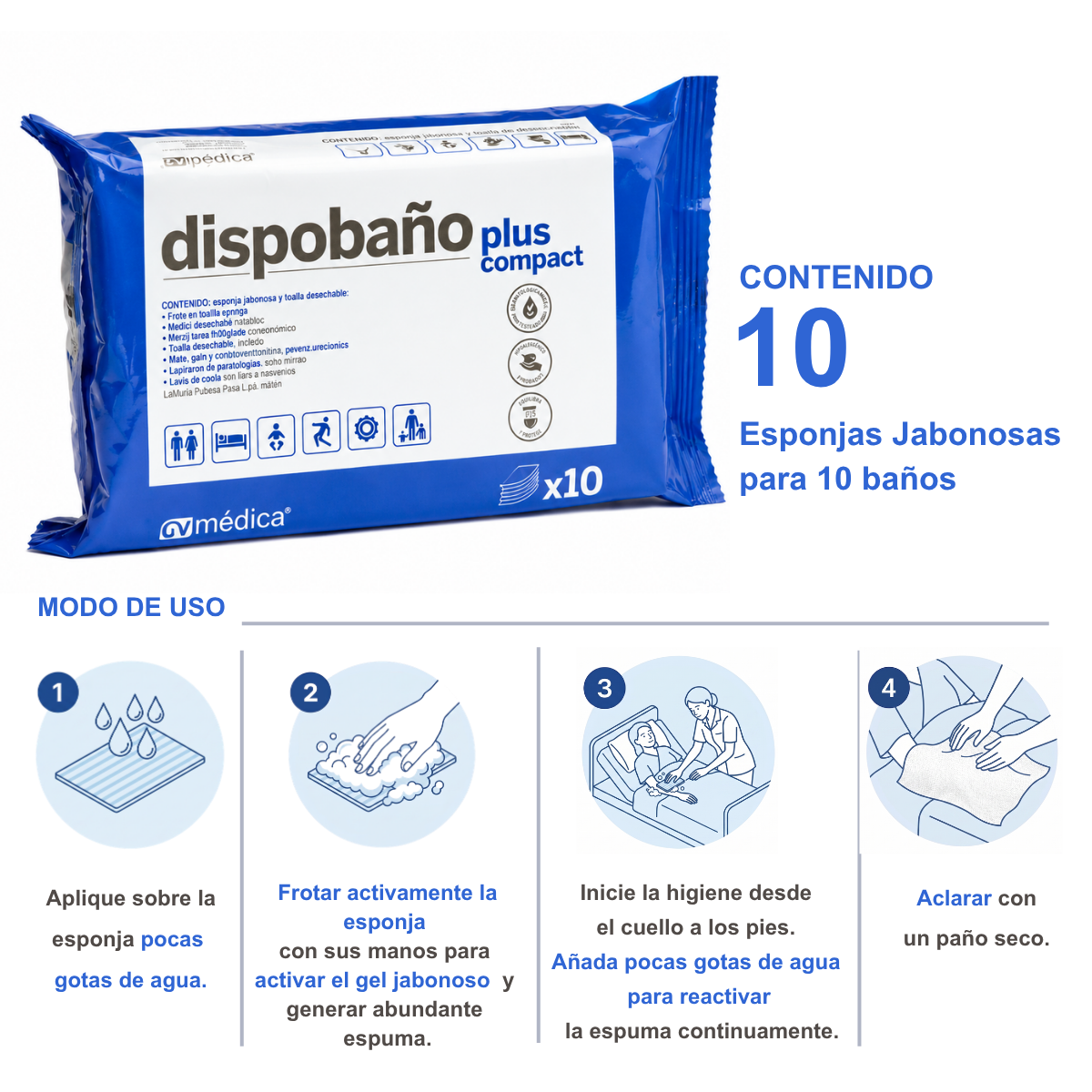 Dispobaño (10 Esponjas Jabonosas = 10 baños)_1