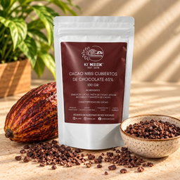 Nibs de cacao cubiertos con chocolate