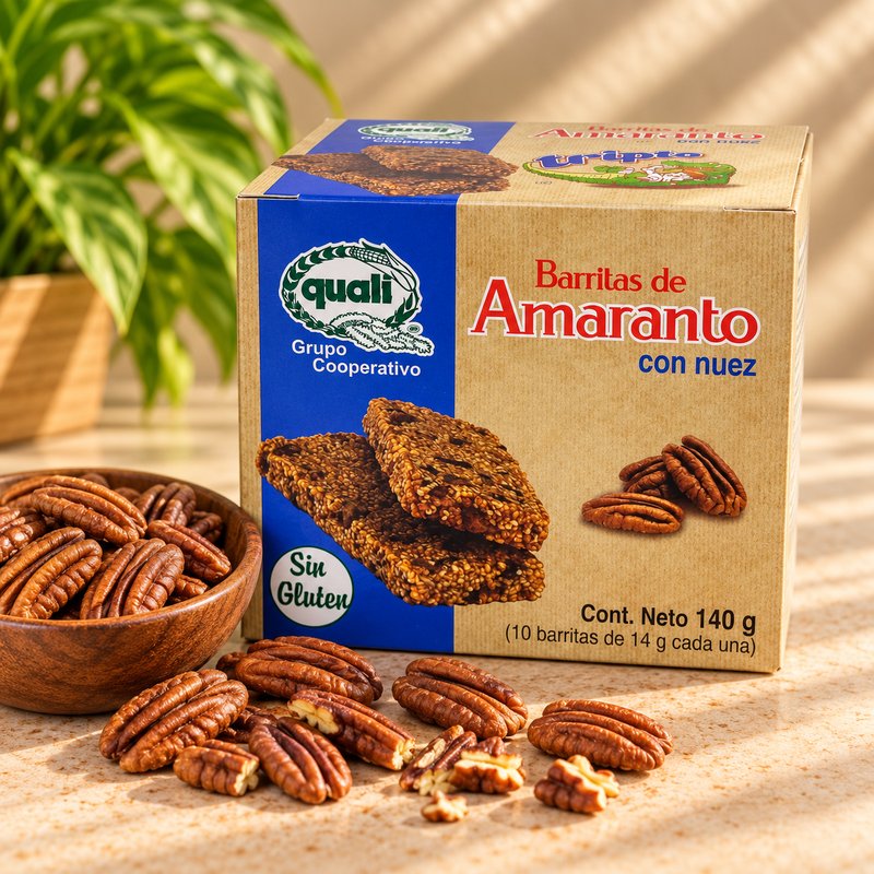 Barritas de amaranto con nuez