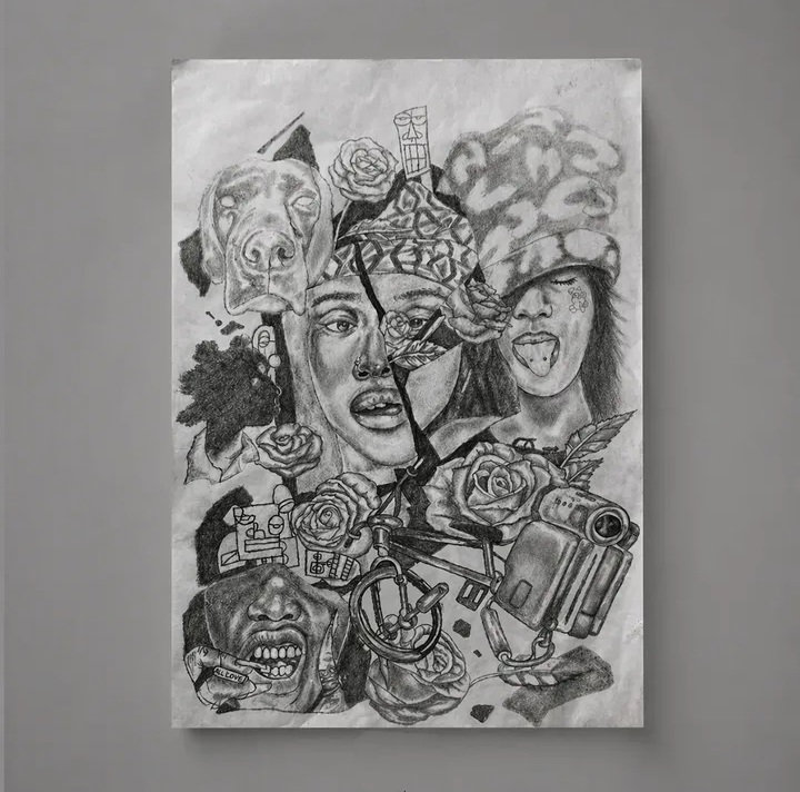 Graphite & Charcoal (Original Print) A3