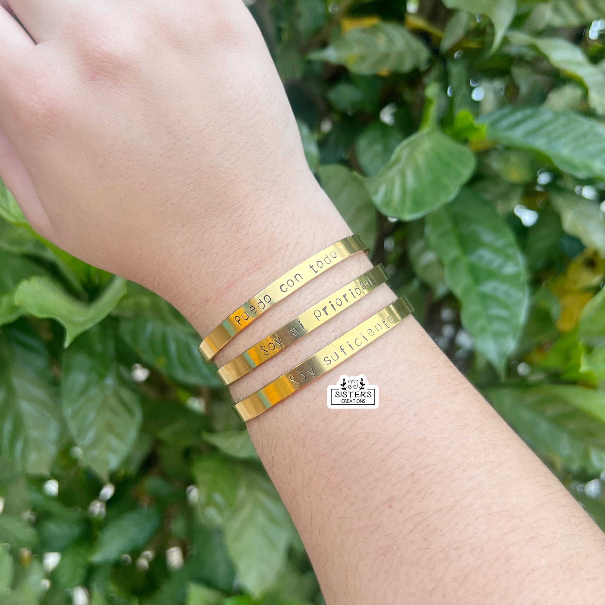 Brazalete dorado personalizado 1/4”_0