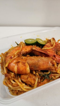 Laksa Goreng with Prawns