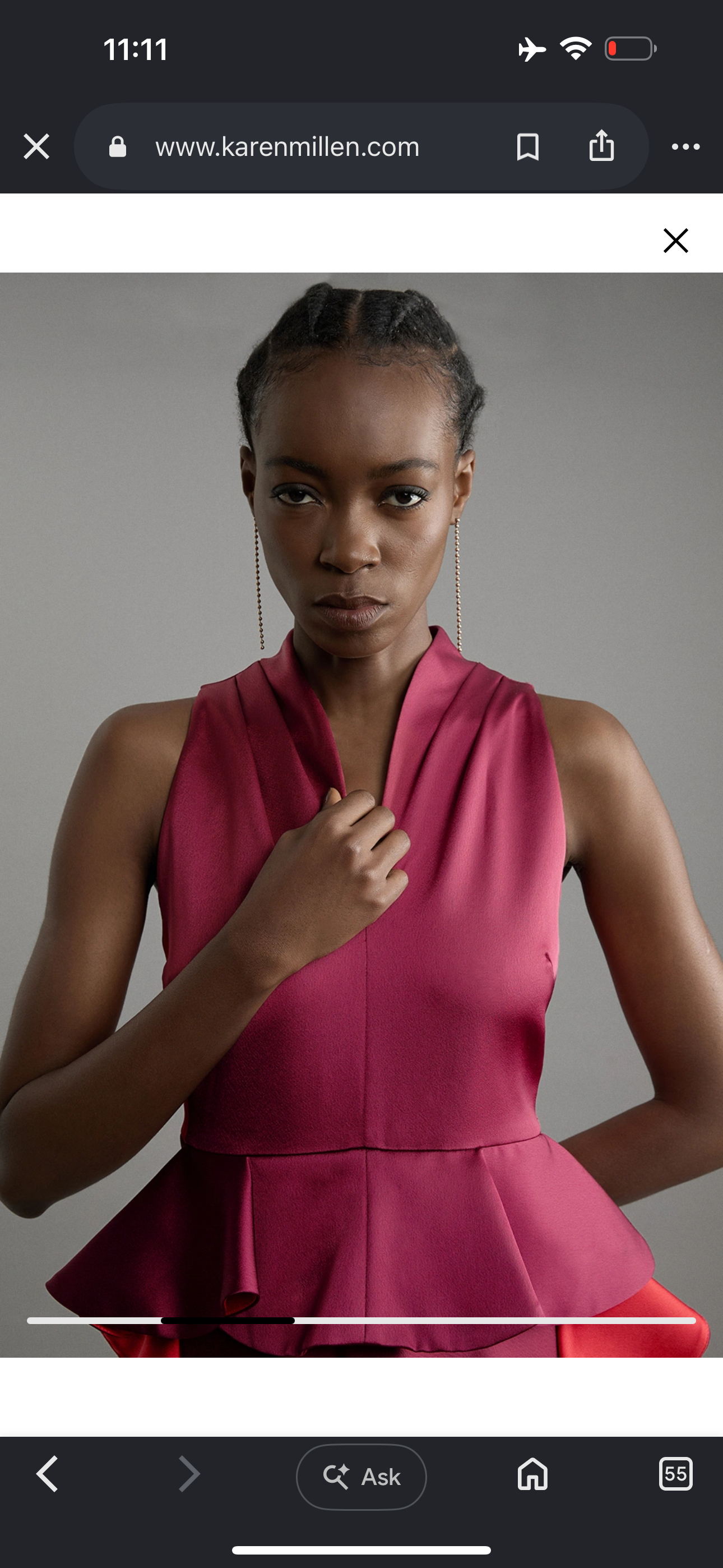 Karen Millen Tailored Colour Block Ruffled Midaxi Dress_1