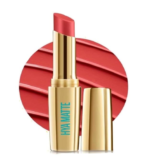LAKME 9to5 Hya Matte Lipstick, Power Peach, 3.6gm, for Full Coverage and Hydrated Lips, with Hyaluronic Acid, Cocoa Butter & Vitamin E, Smudge-Proof,...