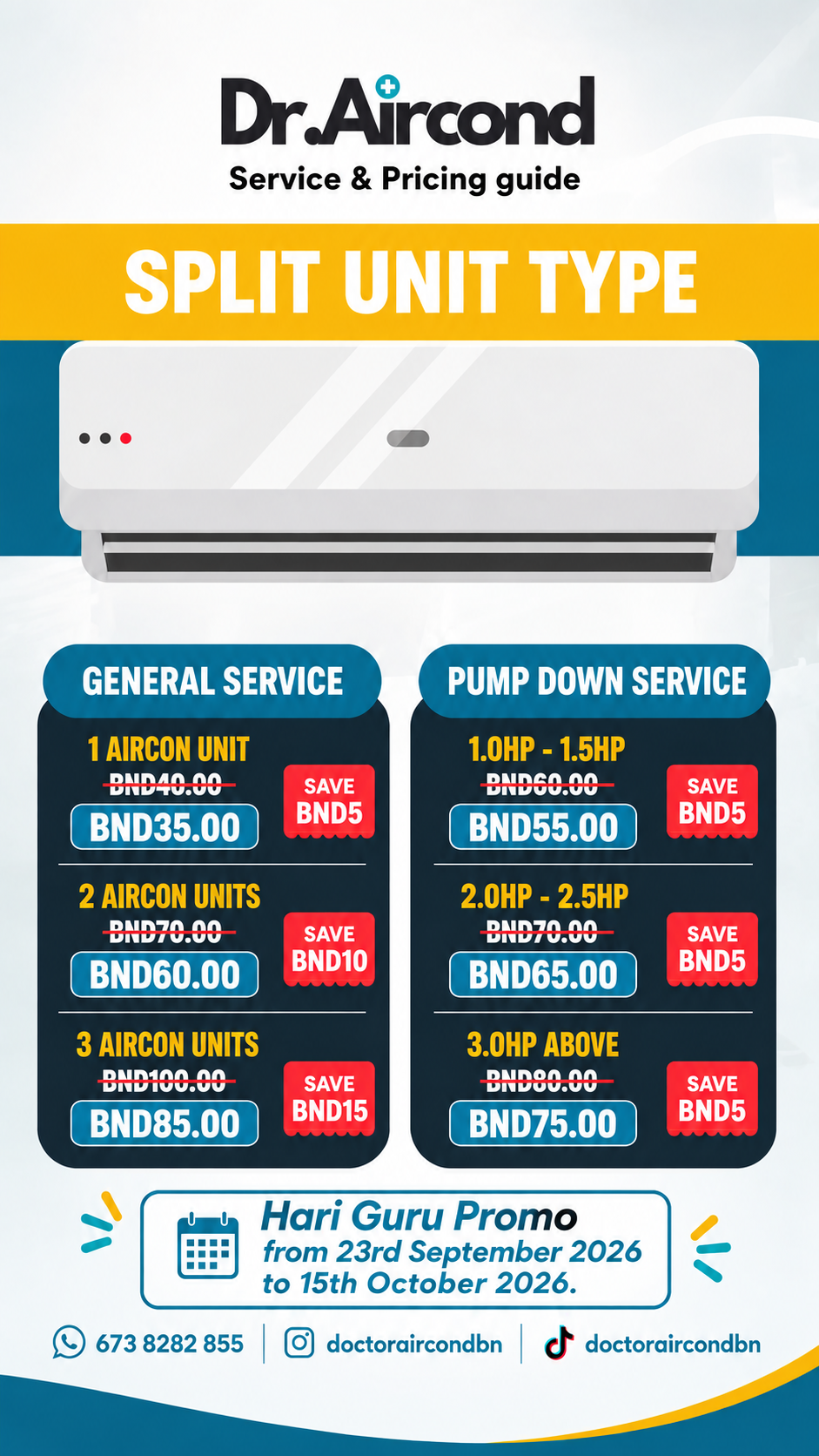 [PROMO] Split Unit - General Servicing for 1 Unit (Any HP)