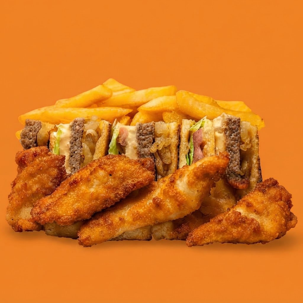Beef Dagwood & 4 Wings 