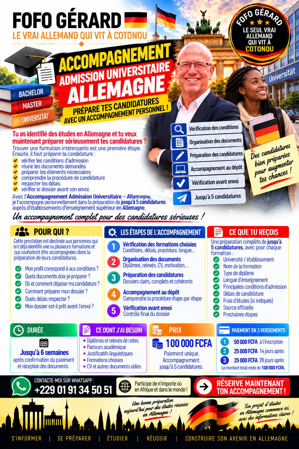 Accompagnement admission universitäre en Allemagne