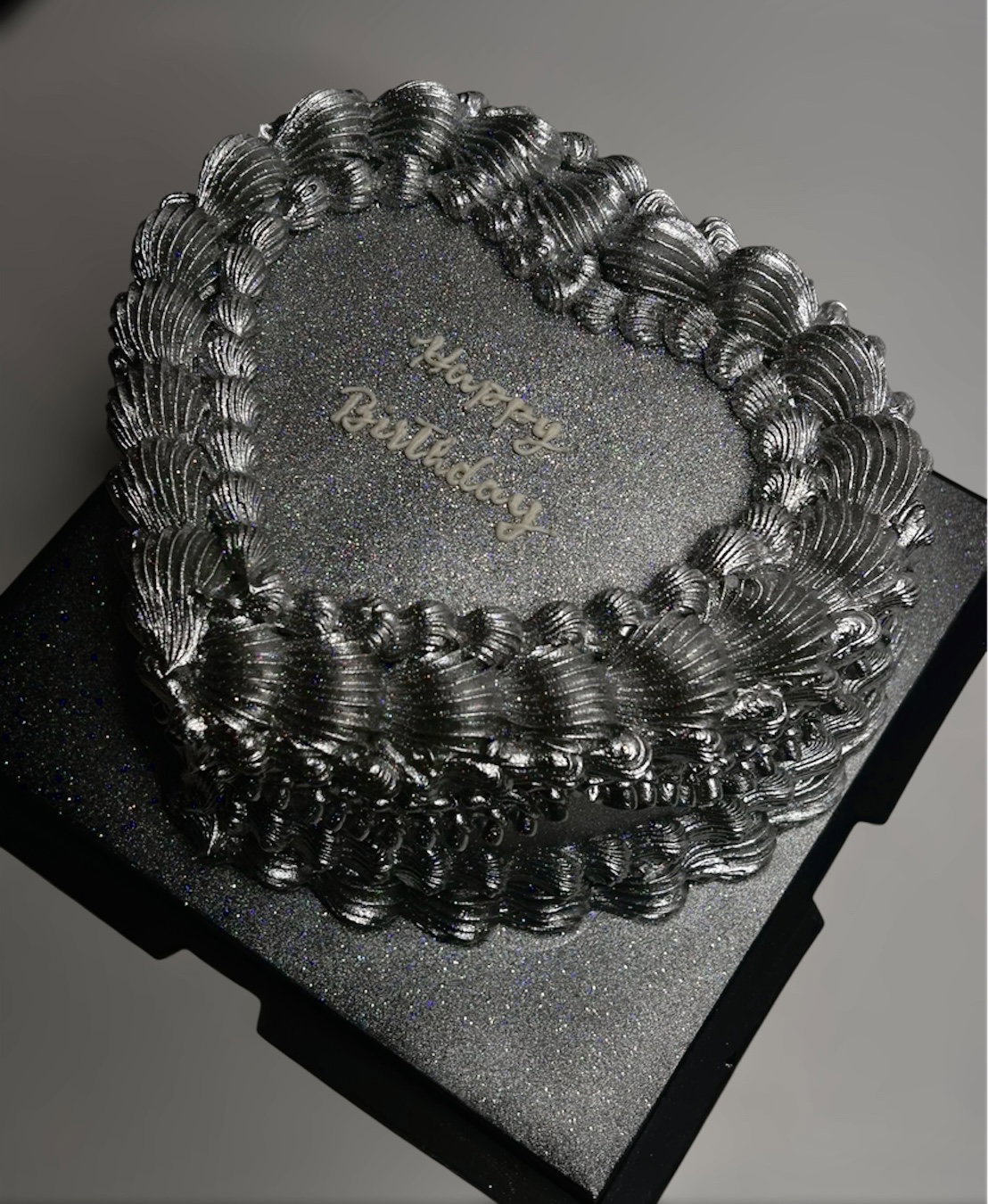 Silver Glitter Cake  _0