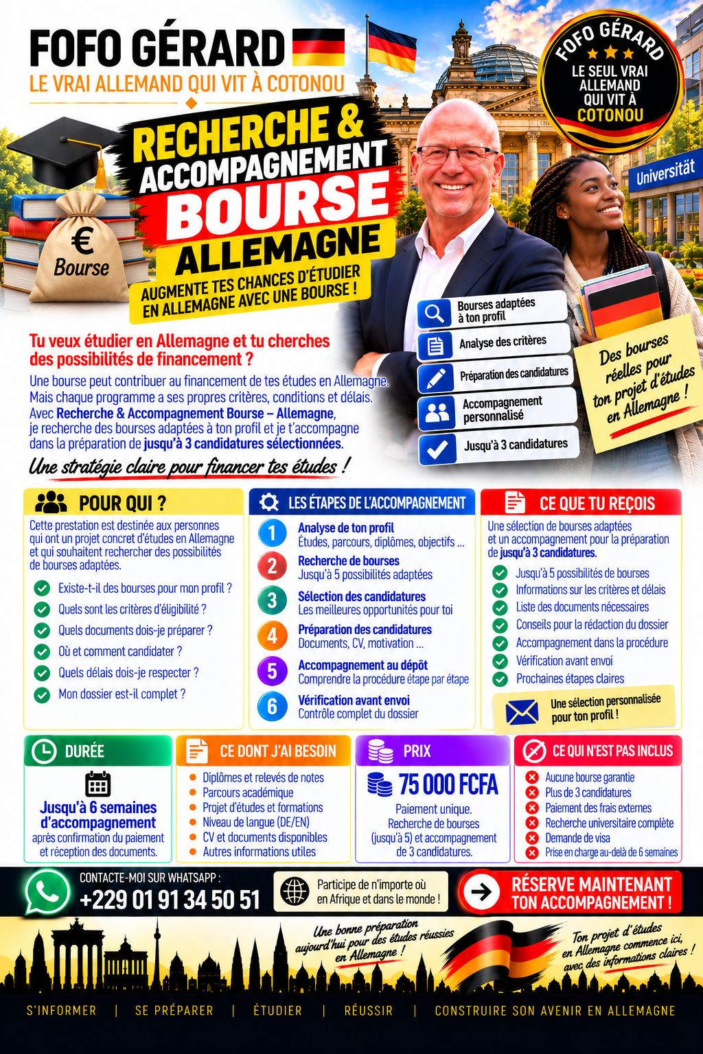 Recherche & accompagnement bourse - Allemagne