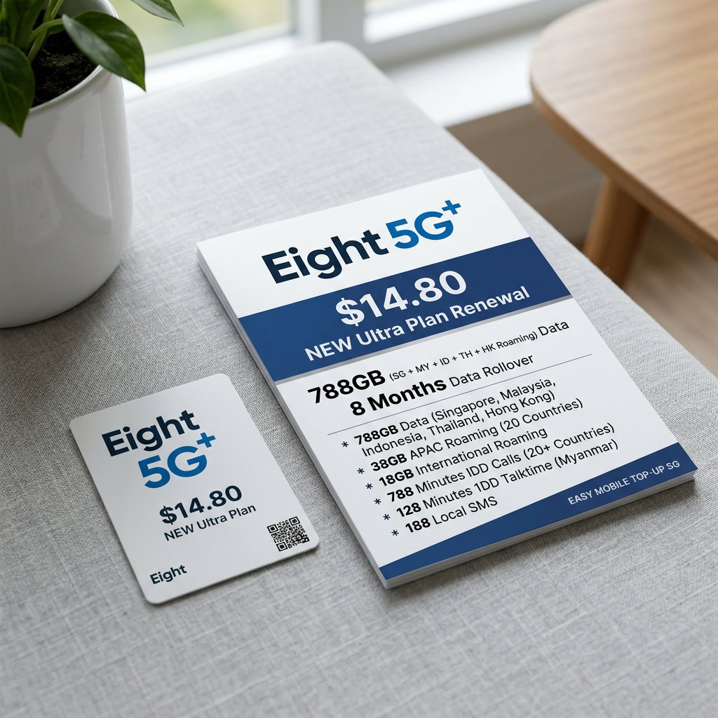 Eight 5G+ $14.80 788GB (SG + MY + ID + TH + HK Roaming) NEW Ultra Plan Renewal_0