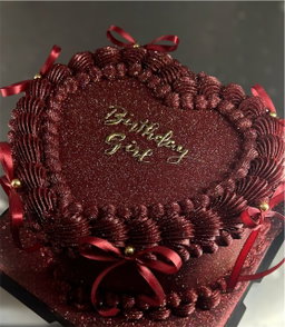 Burgundy Glitter Cake